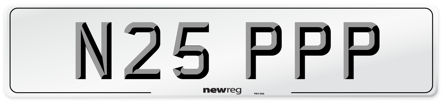 N25 PPP Number Plate from New Reg
